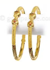 Gold Bangles with Enamel