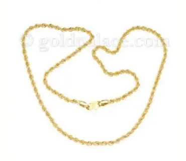 Gold Hollow Rope Chain